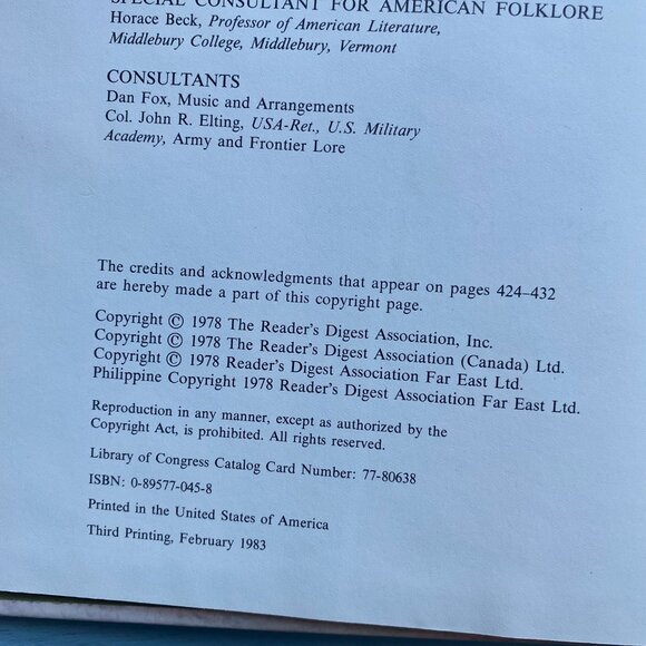 80s Vintage Reader's Digest: American Folklore and Legend Book - Picture 6 of 15